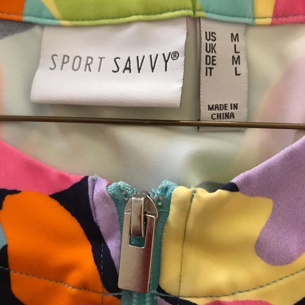 Sport Savvy Colorful Abstract Print Jacket - Picture 4 of 8